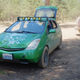 It looks pretty funny next to the usual cars that hit these trails.